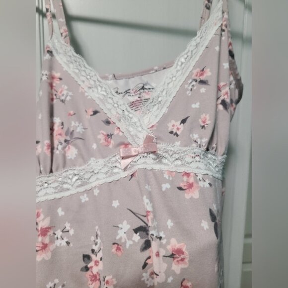 Floral Lace Purple Pink Marilyn Monroe Night Pajama Lingerie V Neck Shirt Size M - Picture 5 of 9